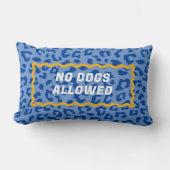 Blue Leopard Print犬の禁止 ランバークッション (正面)