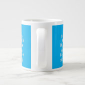Blue Let It Snow Fun Snowman Specialty Mug ジャンボコーヒーマグカップ (裏面)