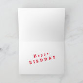 Blue Lexus Birdラバーバースデーカード カード (内部)