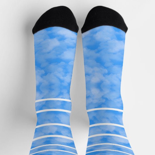 Blue & light blue socks ソックス (上部)