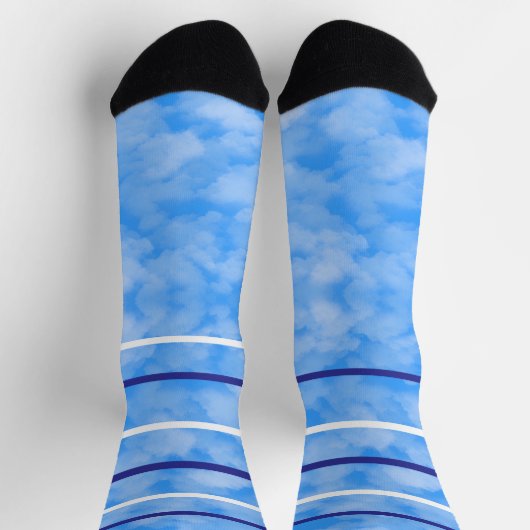 Blue & light blue socks ソックス (上部)