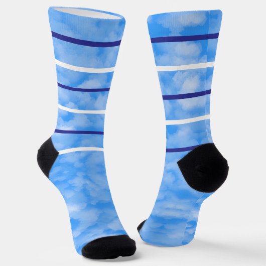 Blue & light blue socks ソックス (傾斜あり)