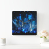 blue light effects concert スクエア壁時計 (ホーム)