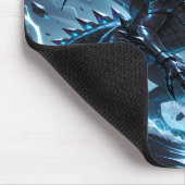 Blue Lightning Black Dragon Storm Fantasy Gaming マウスパッド (コーナー)