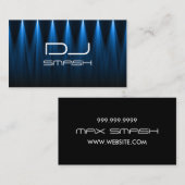 Blue Lights カッコいい DJ Music名刺 名刺 (正面/裏面)