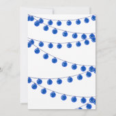 Blue Lights Teen Boy Customisable Birthday Invitat 招待状 (裏面)