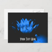 Blue Lily白熱［赤熱］光を放つフローラカスタマイズ可能はがき ポストカード (正面/裏面)