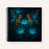 Blue Lily Fairy Art Journal ノートブック (正面)