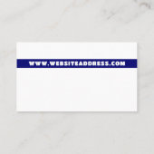 Blue Line & Logo、警察官、法執行機関 名刺 (裏面)