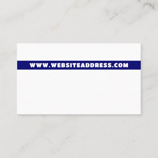 Blue Line & Logo、警察官、法執行機関 名刺 (裏面)