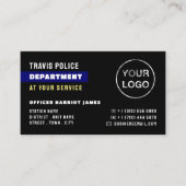 Blue Line & Logo、警察官、法執行機関 名刺 (正面)