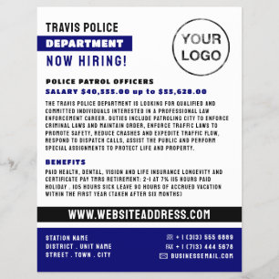 Blue Line & Logo、警察職員、Law Recruitment チラシ