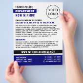 Blue Line & Logo、警察職員、Law Recruitment チラシ (手)
