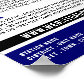 Blue Line & Logo、警察職員、Law Recruitment ポスター (角)