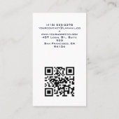 BLUE LINE MONOGRAM CORPORATE LOGO QR CODE 名刺 (裏面)
