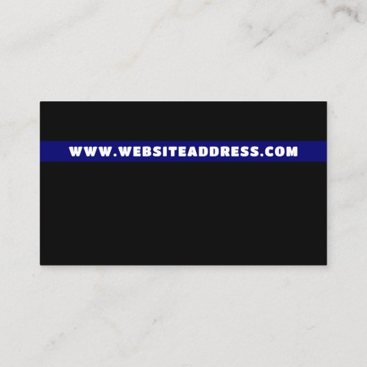 Blue Line & Siren、警察官、法執行部 名刺 (裏面)