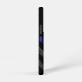 Blue Line Vintage American Flag Samsung Galaxyケース (右側面)