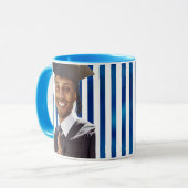 Blue Lines Custom Portrait Men Graduation マグカップ (正面左)