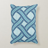 Blue Lines Pattern アクセントクッション (正面(垂直))