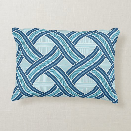 Blue Lines Pattern アクセントクッション (裏面)