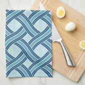 Blue Lines Pattern キッチンタオル (四つ折り)