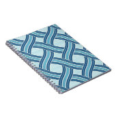 Blue Lines Pattern ノートブック (右側)