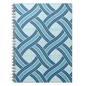 Blue Lines Pattern ノートブック (正面)