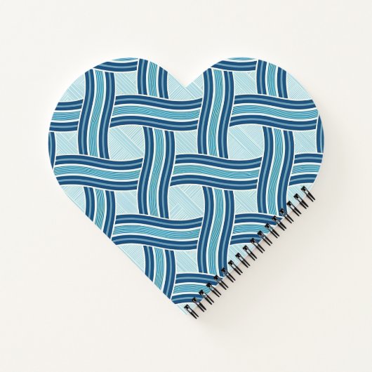 Blue Lines Pattern ノートブック (裏面)