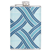 Blue Lines Pattern フラスク (正面)
