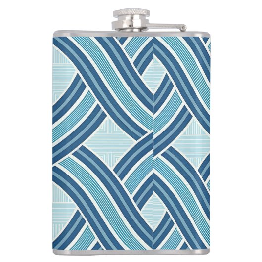 Blue Lines Pattern フラスク (裏面)