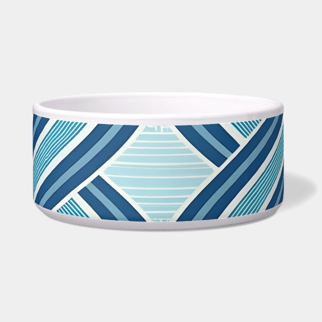 Blue Lines Pattern ボウル (正面)