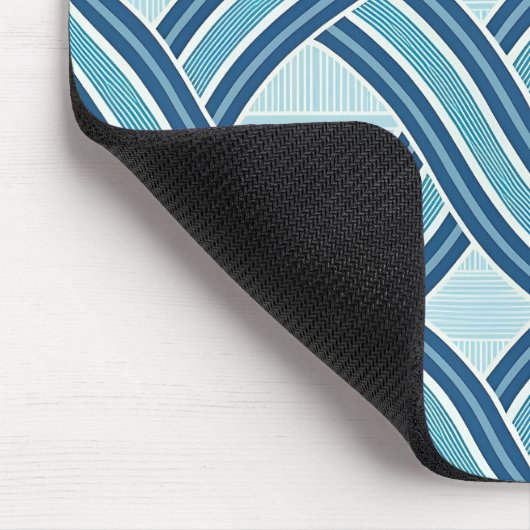 Blue Lines Pattern マウスパッド (コーナー)