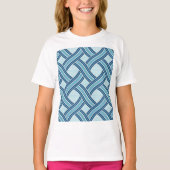 Blue Lines Pattern Tシャツ (正面)