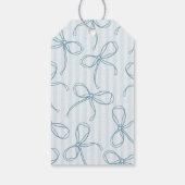 Blue Lingerie Shower Bachelorette Bridal Favor ギフトタグ (裏面)