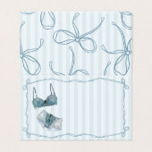 Blue Lingerie Shower Bow Place Card Table Decor (外部フラット)