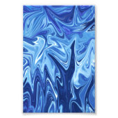 Blue liquid abstract pattern フォトプリント            (正面)