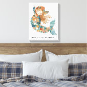 Blue Litte Mermaid キャンバスプリント (インサイチュ (寝室))