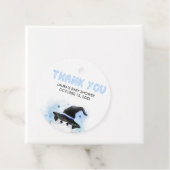 Blue Little Boo Ghost Witch Baby Shower Round フェイバータグ (インサイチュ)