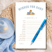 Blue Little Cowboy Wishes For Babies Advice Card