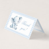 Blue Little Peanut Baby Boy Shower Thank You Cards (正面)