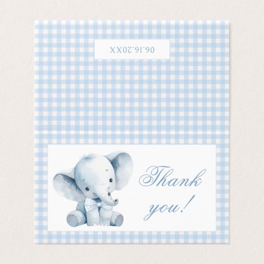 Blue Little Peanut Baby Boy Shower Thank You Cards (外部フラット)