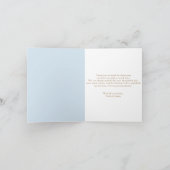 Blue Little Pumpkin Baby Shower サンキューカード (内部)