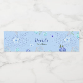 Blue Little Pumpkin Baby Shower  ペットボトルラベル