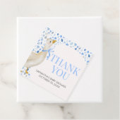 Blue Little Silly Goose Baby Shower Square フェイバータグ (インサイチュ)