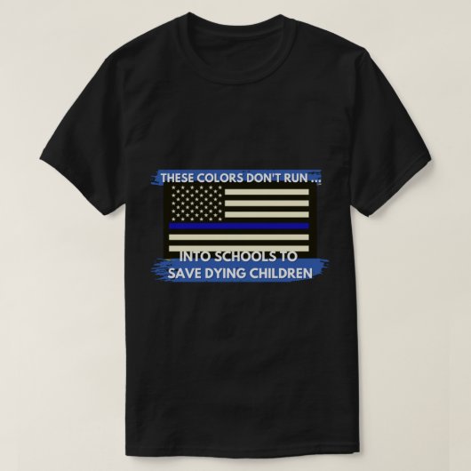 Blue Lives Scatter s Defund Uvalde Police Teeと Tシャツ (デザイン正面)