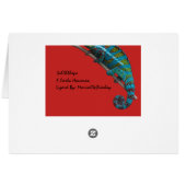 Blue Lizard "I'll miss you!" Greeting Card (裏面横)