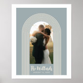 Blue Lombard Lines Arch Custom Photo Art Print ポスター (正面)