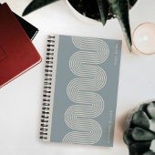 Blue Lombard Wavy Lines Modern Custom Notebook ノートブック