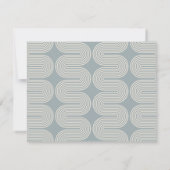 Blue Lombard Wavy Lines Modern Stationery Card ノートカード (裏面)