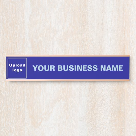 Blue Longのビジネス名とロゴぶら下がった サインプレート (正面)